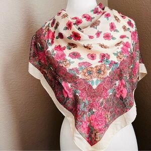 Vintage  From 1980’s The Specialty House Scarf, Silk Square, Made in Japan.